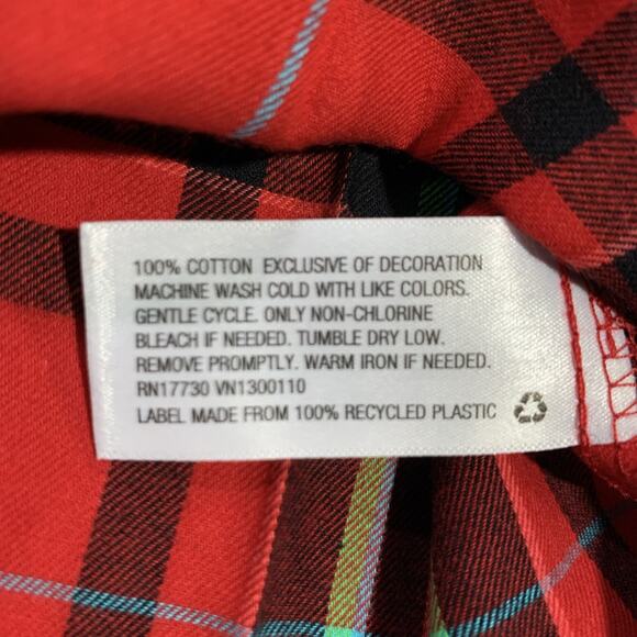 Sleepwear Pajama Set Women's 4X Plaid Red Christmas Holiday Tartan by Wondershop - Picture 15 of 16